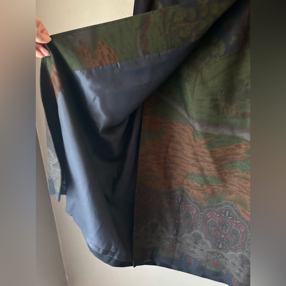 Ralph Lauren Scenic Print Maxi Skirt in Navy, Green & Brown - Picture 7 of 7